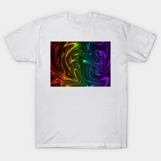 Rainbow satin T-Shirt